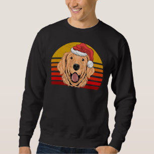 Sudadera Navidades de perro de Golden Retriever Retro