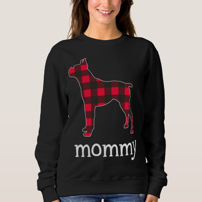 Sudadera Navidades de perro de mami de la roja que coincide (Anverso)
