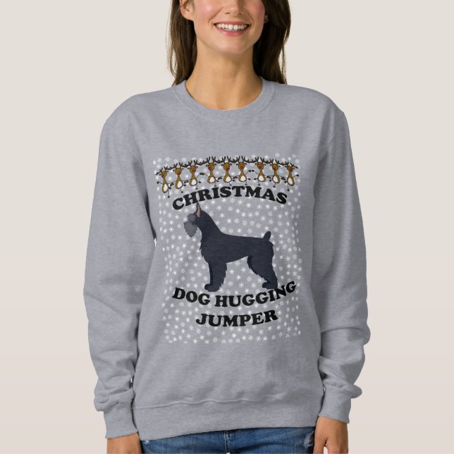 Sudadera Navidades de perro de Schnauzer (Anverso)