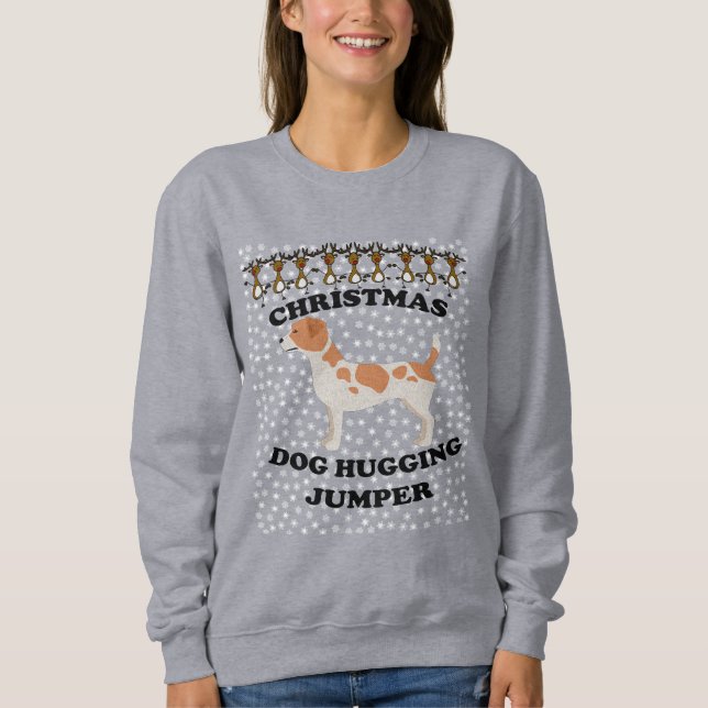 Sudadera Navidades de perro Jack Russell (Anverso)