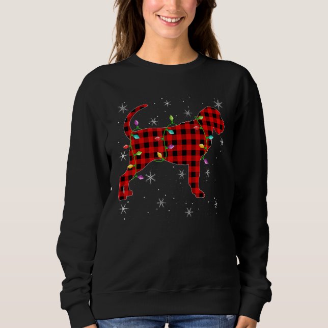Sudadera Navidades de perro sangrientos con guarnición de b (Anverso)