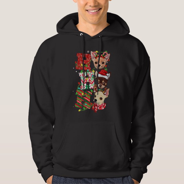 Sudadera Navidades de perros callejeros Hohoho Chihuahua (Anverso)