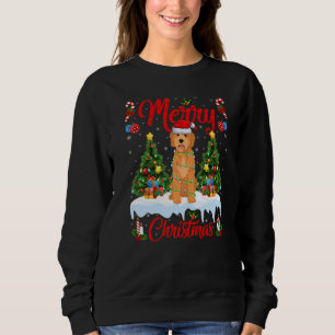 Sudadera Navidades de perros de árbol de navidad Santa Gold