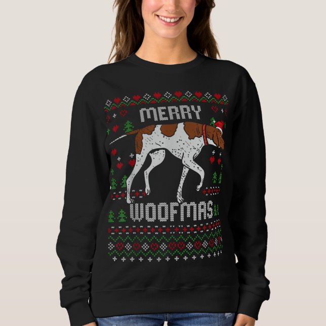 Sudadera Navidades de perros de aves de caza punteros ingle (Anverso)