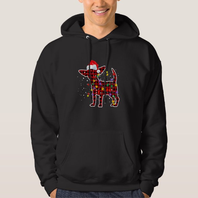 Sudadera Navidades de perros de Chihuahua de la raza roja (Anverso)