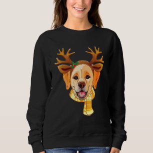Sudadera Navidades de perros de Labrador Antlers Xmas