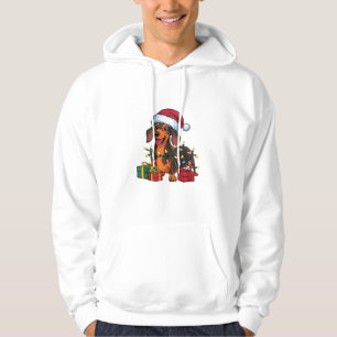 Sudadera Navidades de perros de Santa Hat Dachshund que ilu