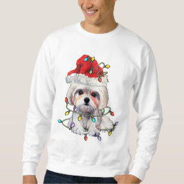 Sudadera Navidades de perros malteses, camiseta de perro ma