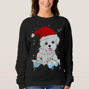 Sudadera Navidades de perros malteses Santa Luce Perros div