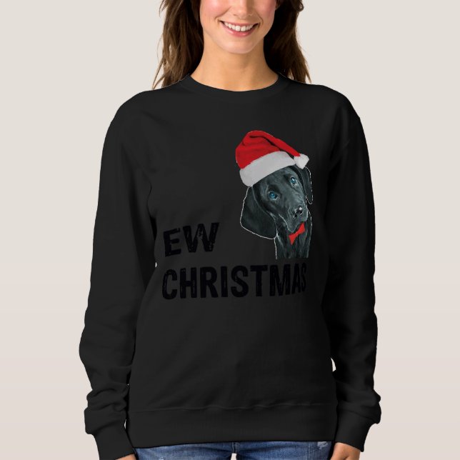 Sudadera Navidades de perros recuperadores del labrador neg (Anverso)