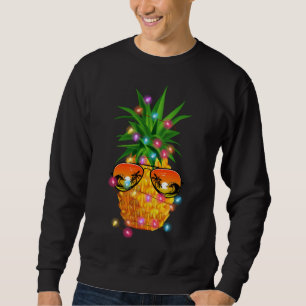 Sudadera Navidades de piña Gafas de sol Xmas Luces Mele Ka