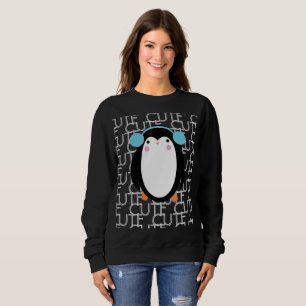 Sudadera Navidades de pingüino cutáneo invierno con copo de