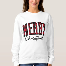 Sudadera Navidades de Plaid Sweatshirt | Rojo femenino