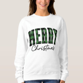 Sudadera Navidades de Plaid Sweatshirt | Verde femenino