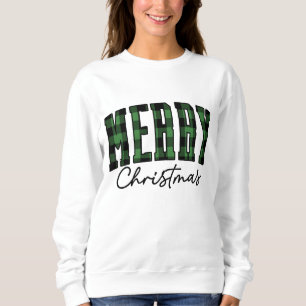 Sudadera Navidades de Plaid Sweatshirt Verde femenino