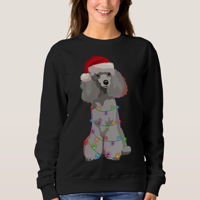 Sudadera Navidades de podle iluminan el amante del perro de (Anverso)