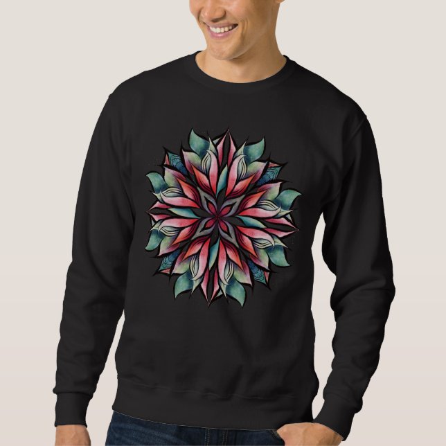 Sudadera Navidades de Poinsettia con elegancia floral en va (Anverso)