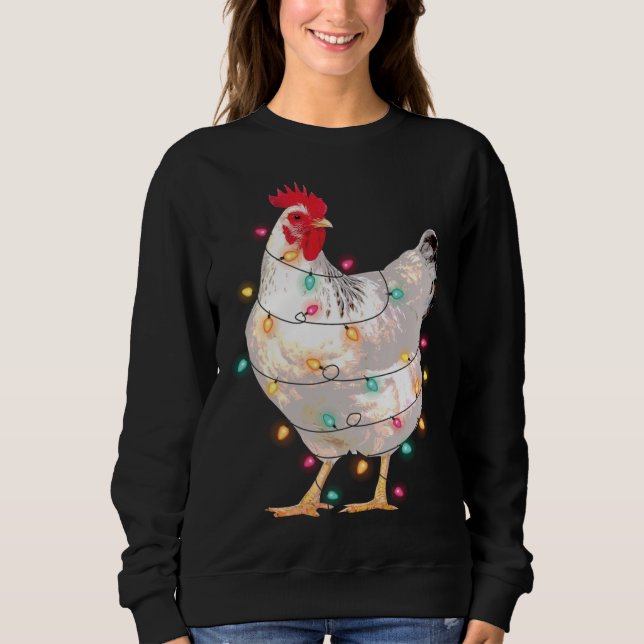 Sudadera Navidades De Pollo Iluminan Con El Gracioso Paja D (Anverso)