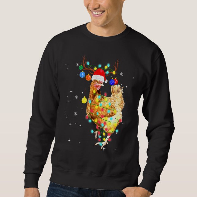 Sudadera Navidades de pollo iluminan Pajama (Anverso)