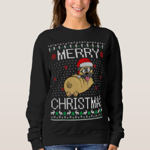 Sudadera Navidades de pug Dog Dulce fea divertido merry Pug