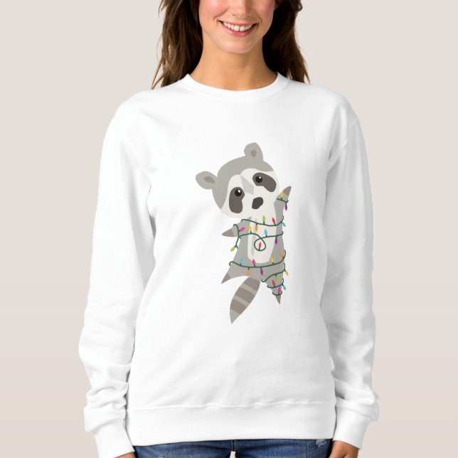 Sudadera Navidades de Raccoon (Anverso)