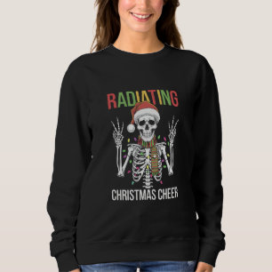 Sudadera Navidades de Radiología Santa Skeleton