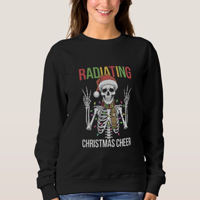 Sudadera Navidades de Radiología Santa Skeleton (Anverso)