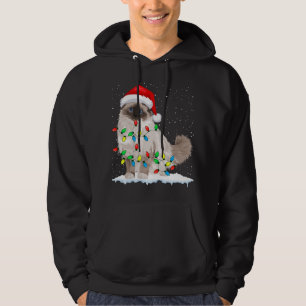 Sudadera Navidades de Ragdoll iluminan el amante del gato d