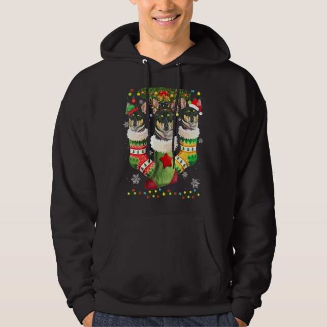 Sudadera Navidades de Rat Terrier zafan navidades de luz de (Anverso)