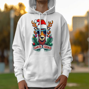 Sudadera Navidades de reno Guay de Santa Squad con anteojos