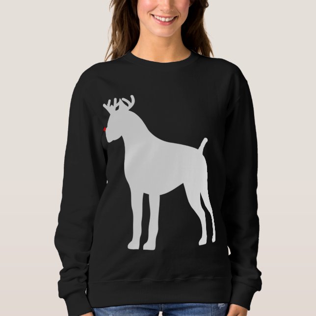 Sudadera Navidades de renos de Boxer Perro (Anverso)