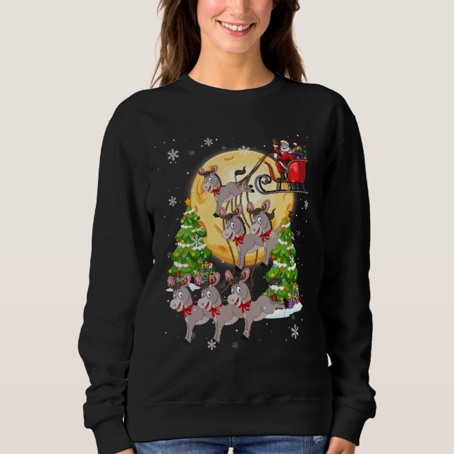 Sudadera Navidades de renos de burro están presentes en Nav (Anverso)