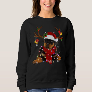 Sudadera Navidades de renos de los Navidades Rottweiler ilu