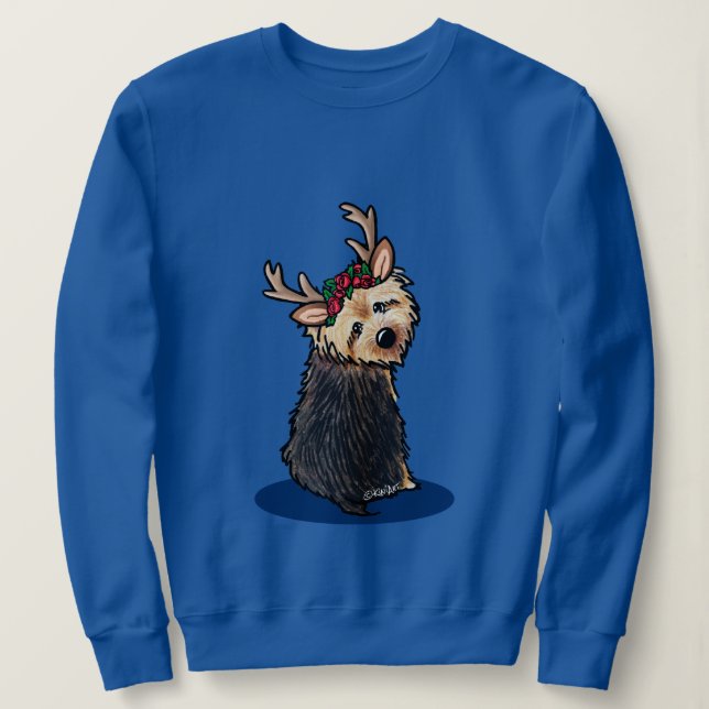 Sudadera Navidades de renos de Norwich Terrier (Anverso del diseño)