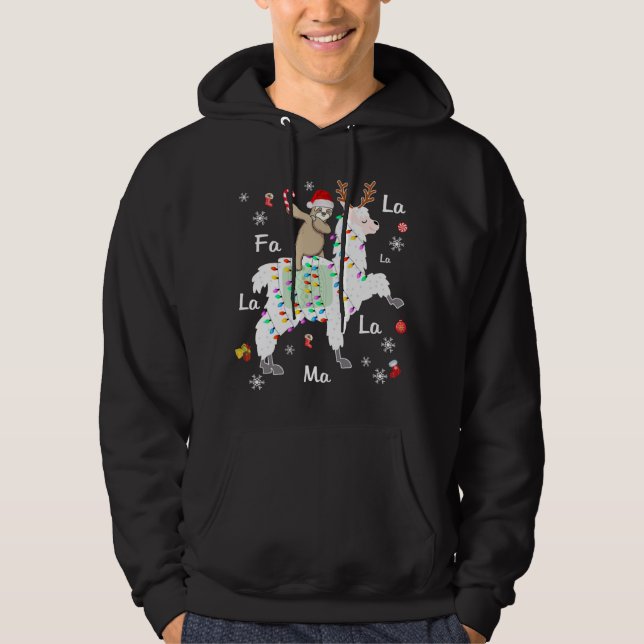 Sudadera Navidades de renos de Santa Sloth (Anverso)