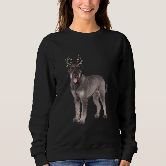 Sudadera navidades de renos de schnauzer gigantes sudor de  (Anverso)