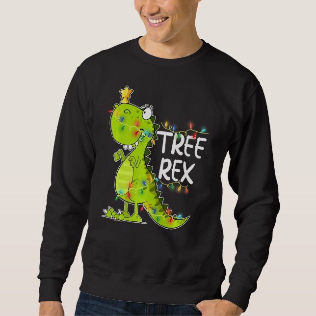 Sudadera Navidades de Rex Rex Dinosaur T Rex Pajamas Hombre (Anverso)