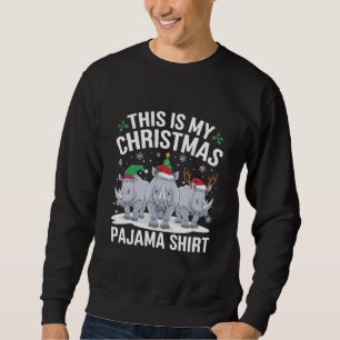 Sudadera Navidades de rinocerontes de Santa Hat Pajama