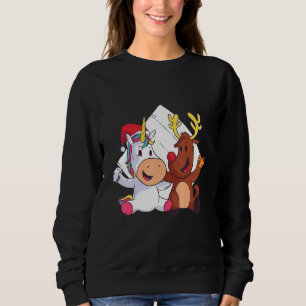 Sudadera Navidades de ropa de navidad Xmas Unicornio reno