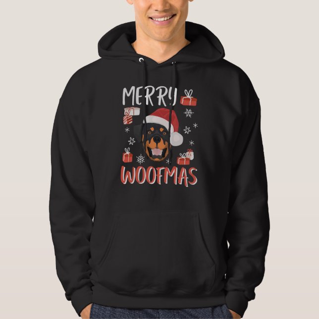 Sudadera Navidades de Rottweiler 14 (Anverso)