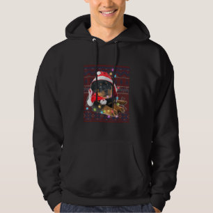 Sudadera Navidades de Rottweiler alumbran a un amante del p
