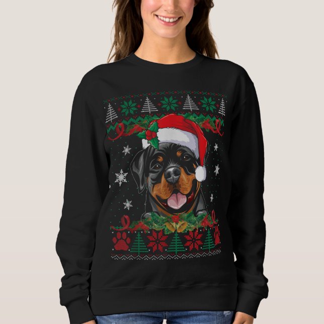 Sudadera Navidades de Rottweiler Lover (Anverso)