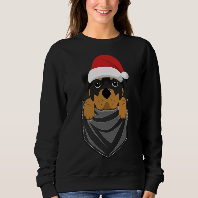 Sudadera Navidades de Rottweiler Pocket Graphic (Anverso)