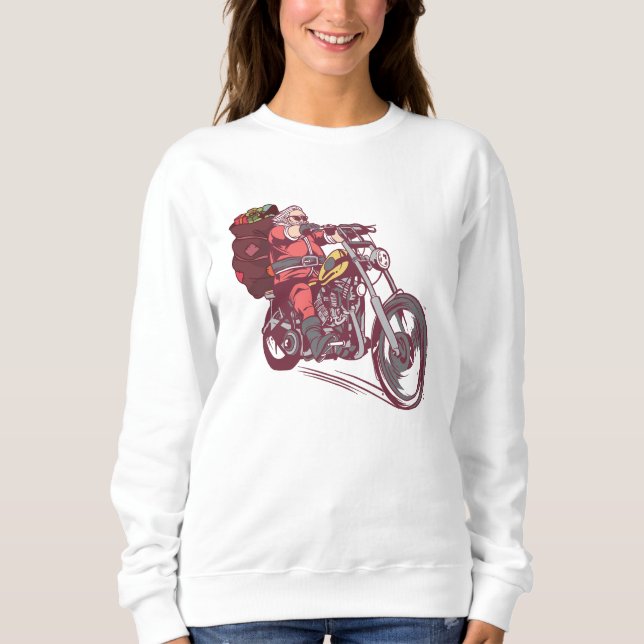 Sudadera Navidades de Santa Biker disfrazados para invitaci (Anverso)