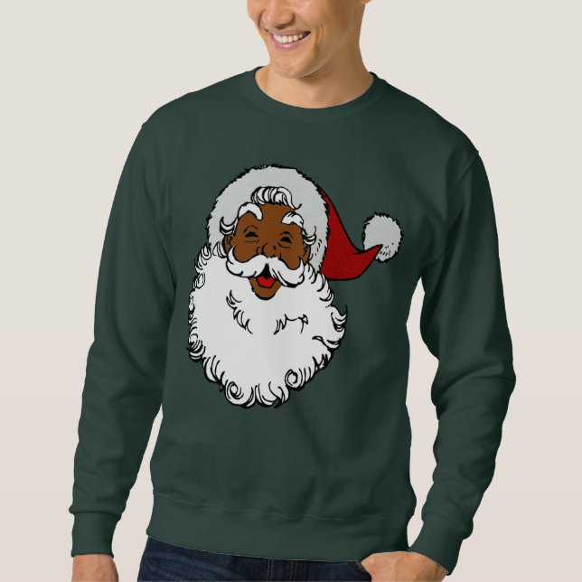 Sudadera navidades de santa claus de áfrica negra (Anverso)