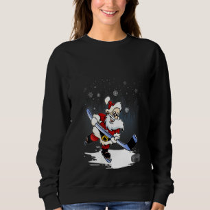 Sudadera Navidades de Santa Claus divertidos con hockey sob