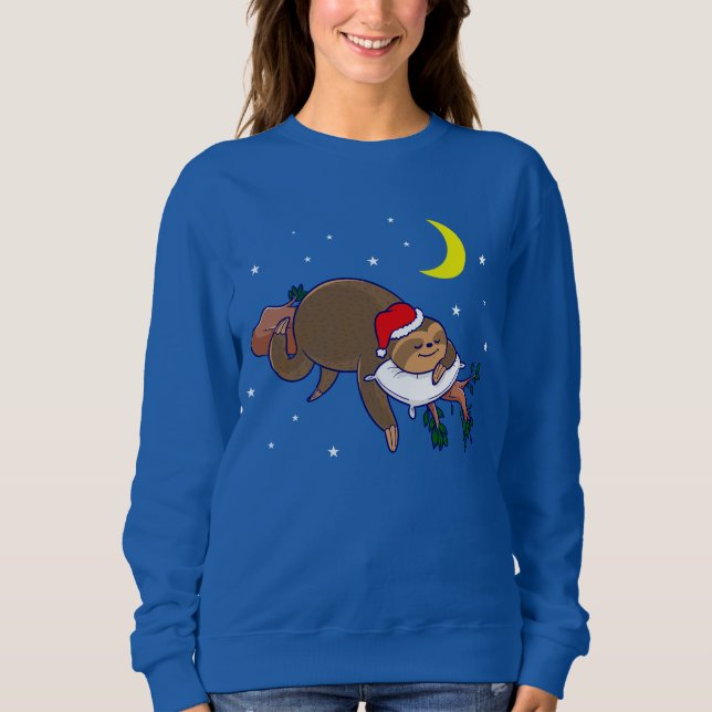 Sudadera navidades de santa claus sloth (Anverso)