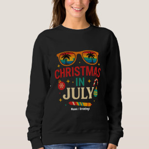 Sudadera Navidades de Santa Claus Sungafas Beach en julio