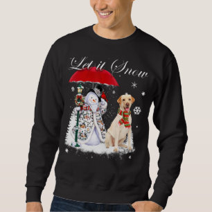 Sudadera Navidades de Santa Dog de Labrador Snowman Xma