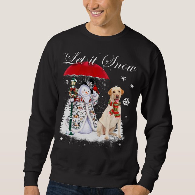 Sudadera Navidades de Santa Dog de Labrador Snowman Xma (Anverso)